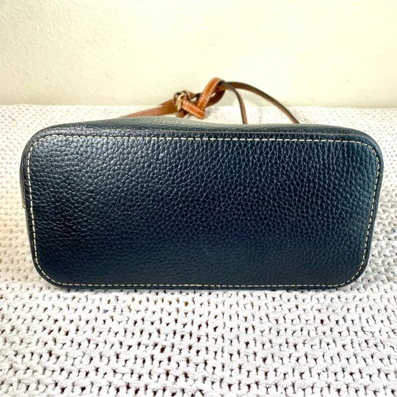 Dooney and Bourke Ruby Dome Black Leather Small Crossbody Bag - Picture 6 of 14